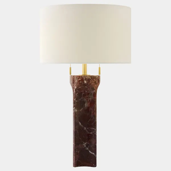 Rory Marble Column Lamp, Red xk3941219