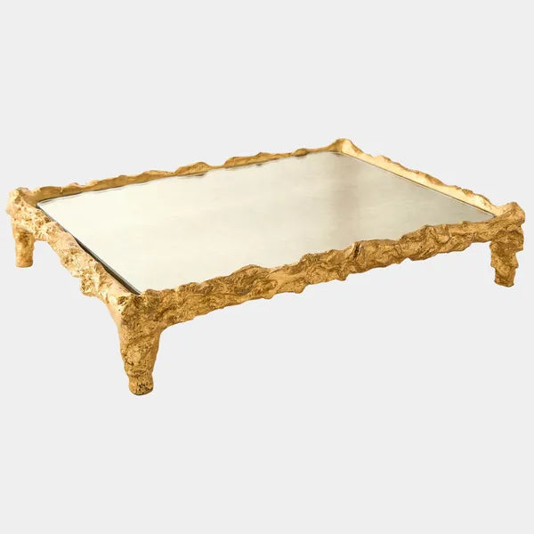 Marcello Chiseled Tray, Dorado Leaf gr1511703