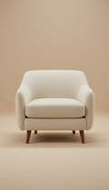 Sillón acento tapizado bouclé