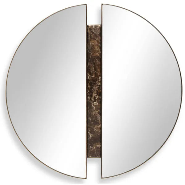 Hanover Round Mirror, Bronce an2998936