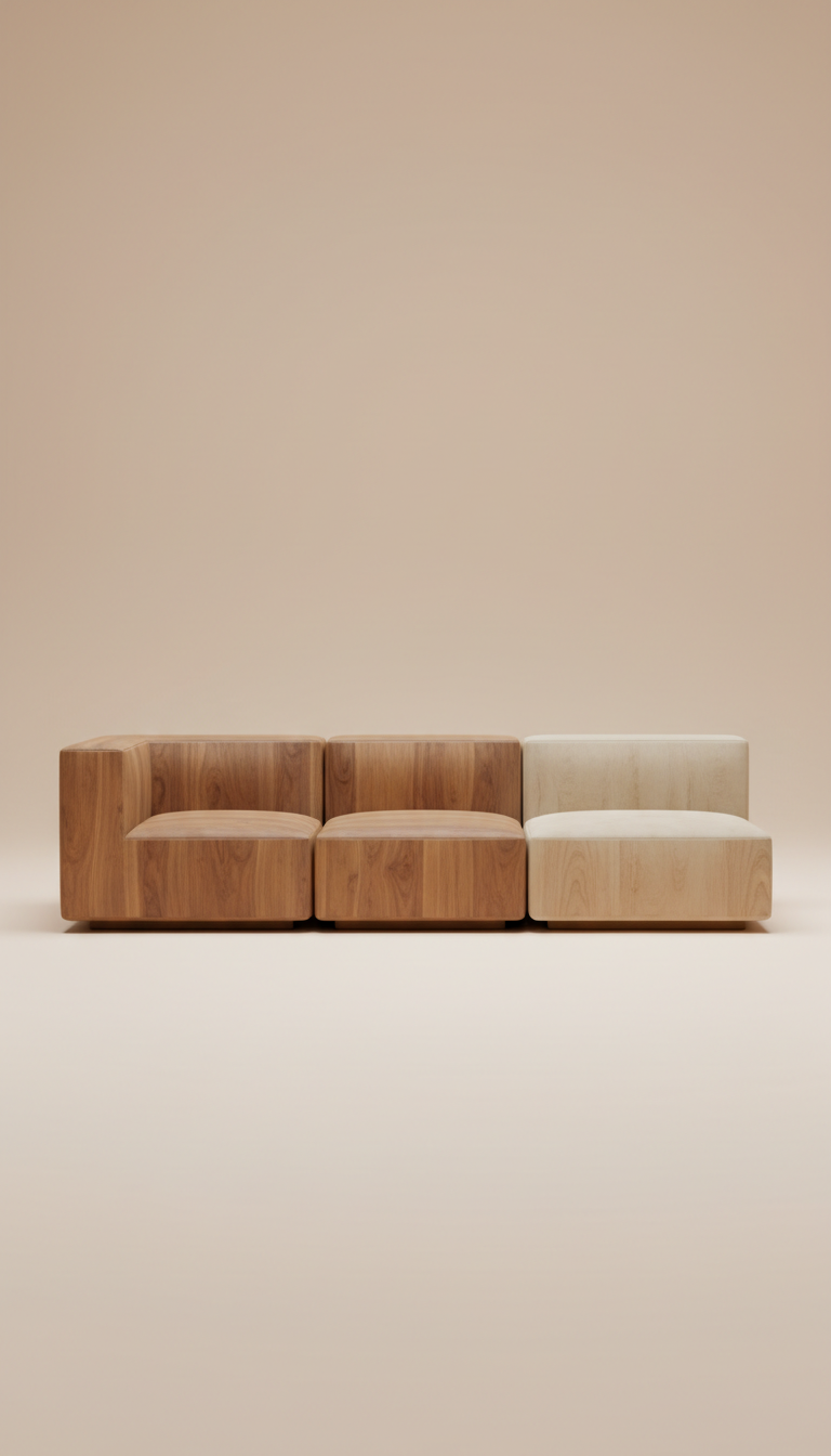 Sofá modular lino natural