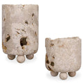 Quarried Stone Candleholders, Natural, Set of 2 mg7872624